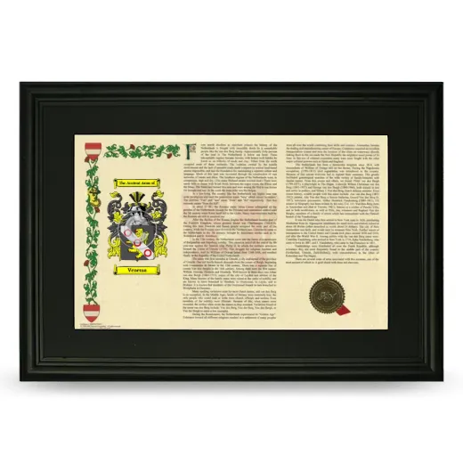 Venema Deluxe Armorial Landscape Framed- Black