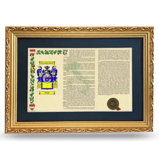 Venne Deluxe Armorial Landscape Framed - Gold