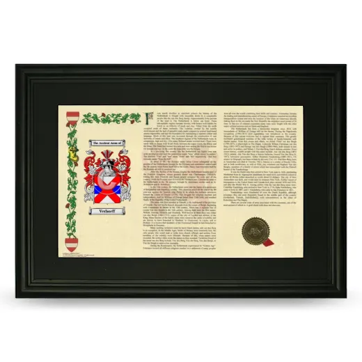 Verhoeff Deluxe Armorial Landscape Framed- Black