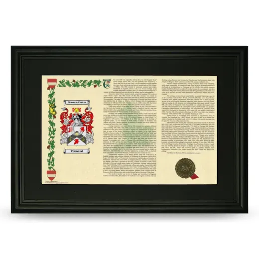 Vermand Deluxe Armorial Landscape Framed- Black