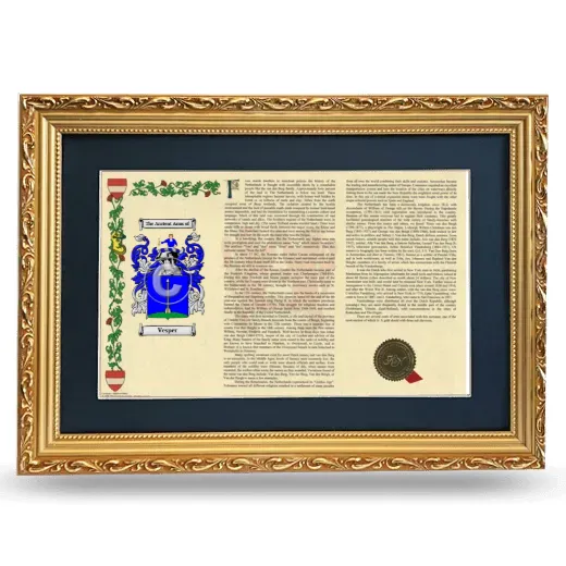 Vesper Deluxe Armorial Landscape Framed - Gold