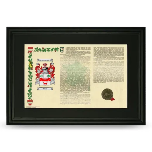Viard Deluxe Armorial Landscape Framed- Black