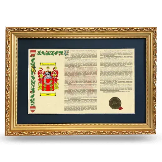 Vieira Deluxe Armorial Landscape Framed - Gold