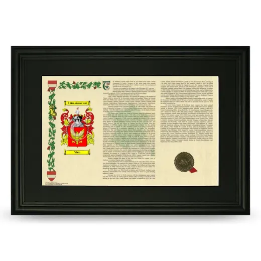 Vien Deluxe Armorial Landscape Framed- Black