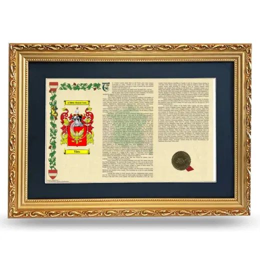 Vien Deluxe Armorial Landscape Framed - Gold