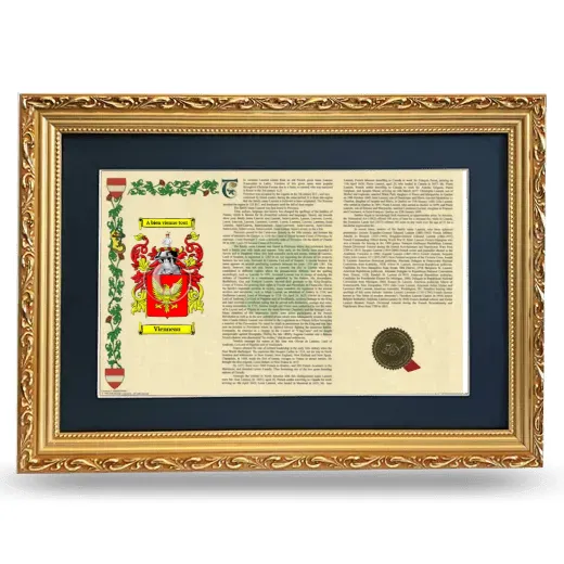 Vienneau Deluxe Armorial Landscape Framed - Gold