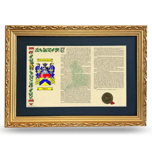 Vigeon Deluxe Armorial Landscape Framed - Gold