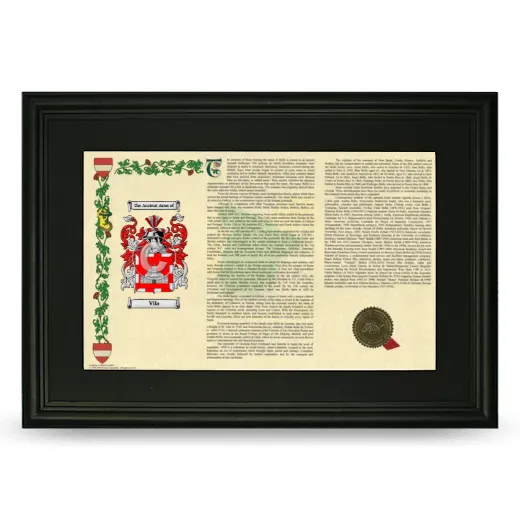 Vila Deluxe Armorial Landscape Framed- Black