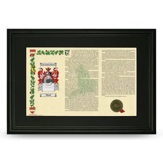 Viland Deluxe Armorial Landscape Framed- Black