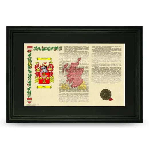 Vilis Deluxe Armorial Landscape Framed- Black