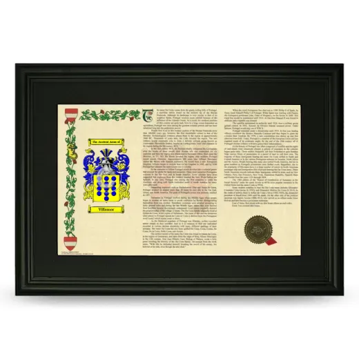 Villamor Deluxe Armorial Landscape Framed- Black