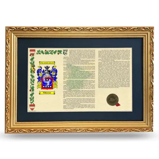 Villasenor Deluxe Armorial Landscape Framed - Gold