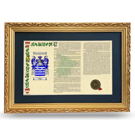 Virga Deluxe Armorial Landscape Framed - Gold