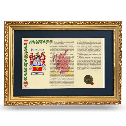 Visard Deluxe Armorial Landscape Framed - Gold