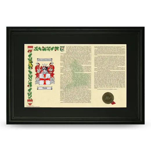 Vitale Deluxe Armorial Landscape Framed- Black