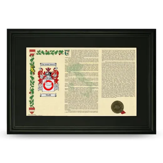 Vitelli Deluxe Armorial Landscape Framed- Black