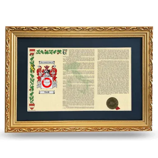 Vitelli Deluxe Armorial Landscape Framed - Gold