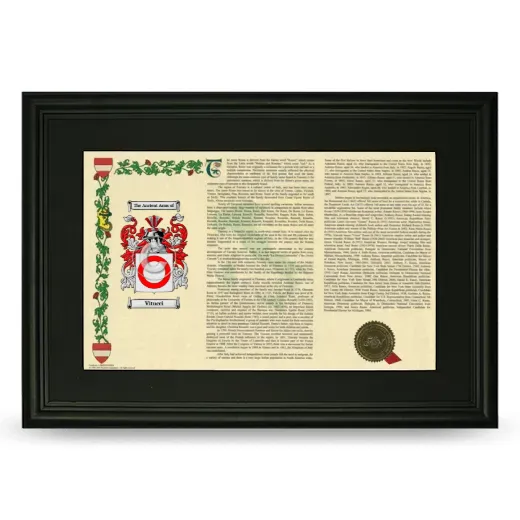Vitucci Deluxe Armorial Landscape Framed- Black