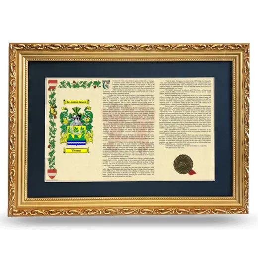 Viveros Deluxe Armorial Landscape Framed - Gold