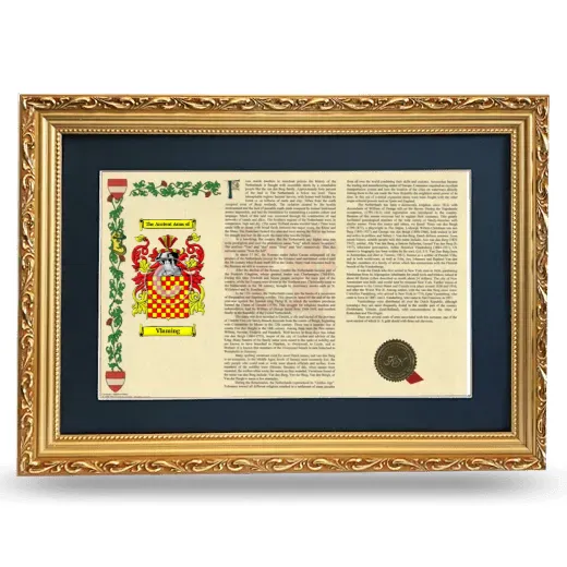 Vlaming Deluxe Armorial Landscape Framed - Gold