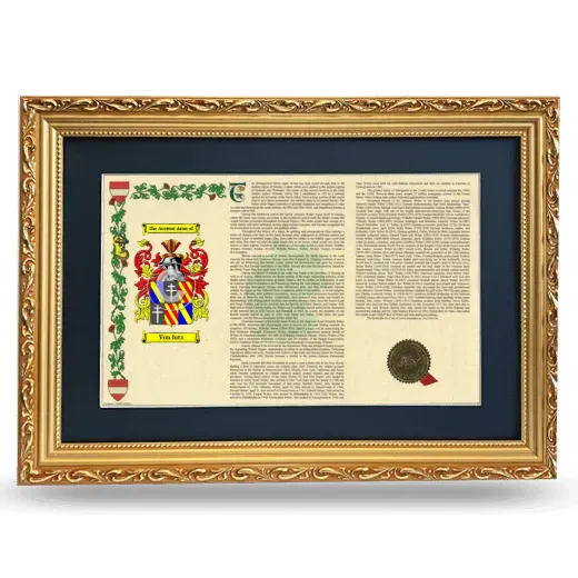 Von lutz Deluxe Armorial Landscape Framed - Gold