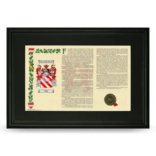 Voss Deluxe Armorial Landscape Framed- Black