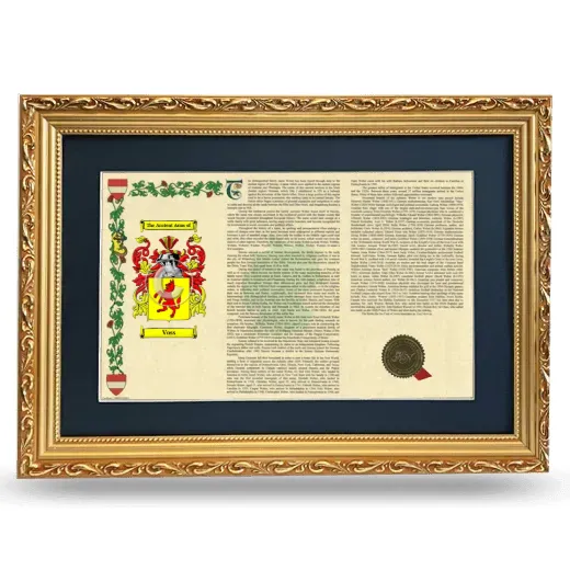 Voss Deluxe Armorial Landscape Framed - Gold