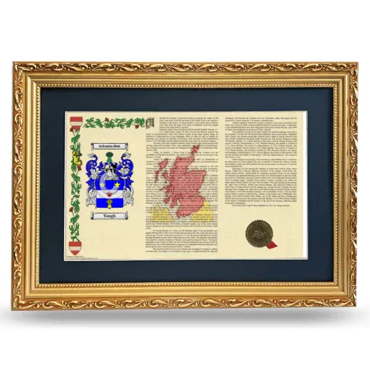 Vough Deluxe Armorial Landscape Framed - Gold