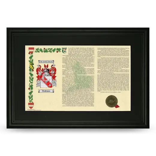 Wademan Deluxe Armorial Landscape Framed- Black
