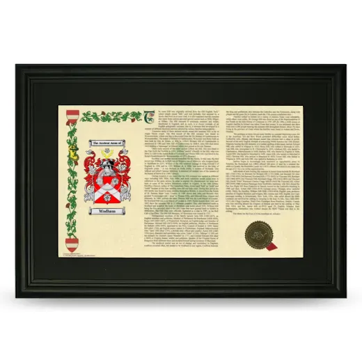 Wadham Deluxe Armorial Landscape Framed- Black