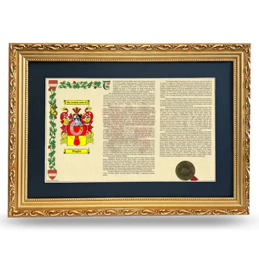 Wagler Deluxe Armorial Landscape Framed - Gold