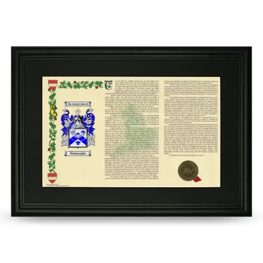 Wainwright Deluxe Armorial Landscape Framed- Black