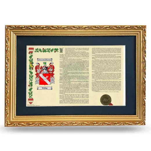 Waling Deluxe Armorial Landscape Framed - Gold