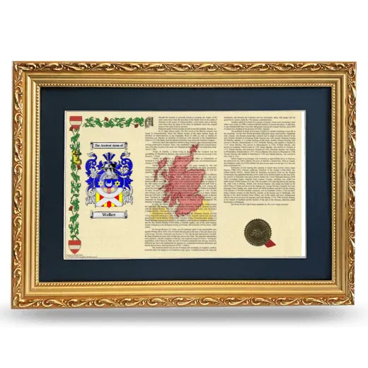 Walker Deluxe Armorial Landscape Framed - Gold