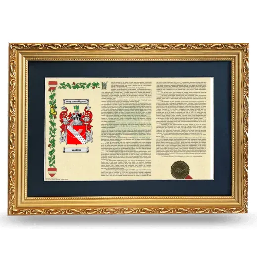 Wallan Deluxe Armorial Landscape Framed - Gold