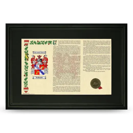 Wallander Deluxe Armorial Landscape Framed- Black