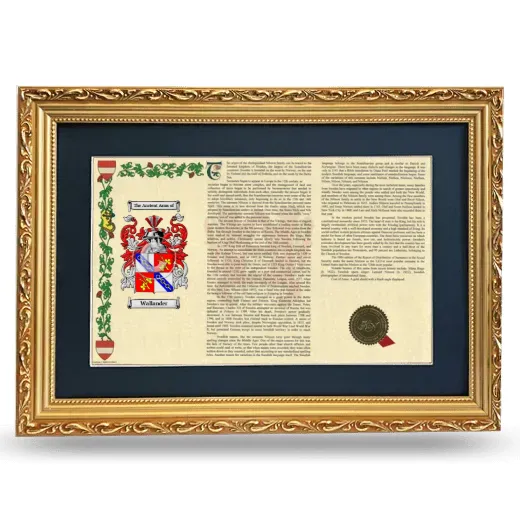 Wallander Deluxe Armorial Landscape Framed - Gold