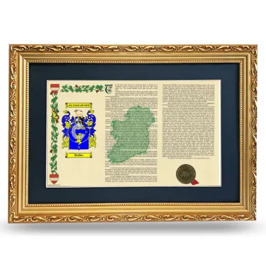 Walles Deluxe Armorial Landscape Framed - Gold