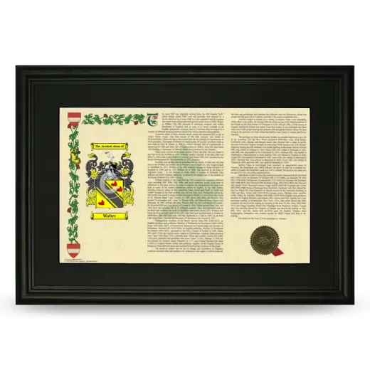 Walter Deluxe Armorial Landscape Framed- Black