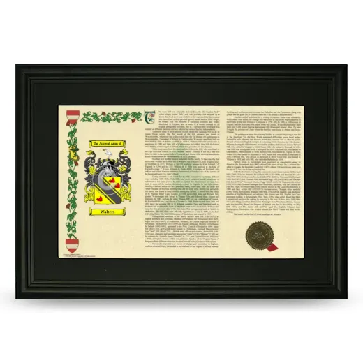 Walters Deluxe Armorial Landscape Framed- Black