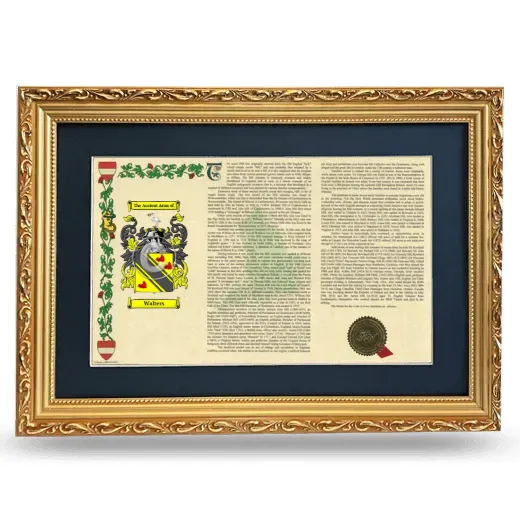 Walters Deluxe Armorial Landscape Framed - Gold