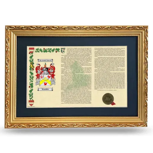 Wambles Deluxe Armorial Landscape Framed - Gold