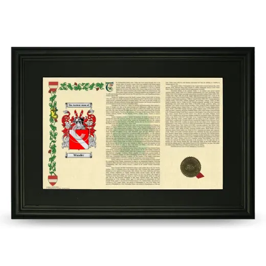 Wander Deluxe Armorial Landscape Framed- Black