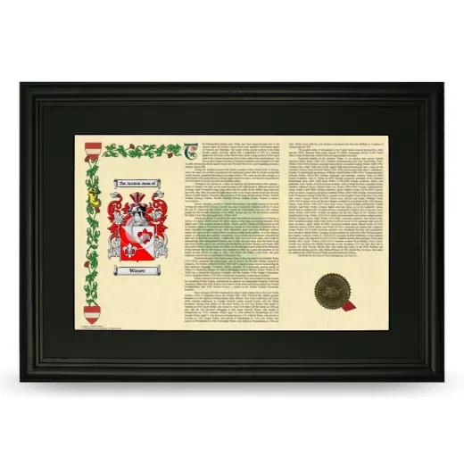 Waner Deluxe Armorial Landscape Framed- Black