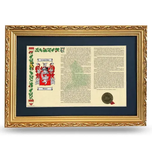 Warre Deluxe Armorial Landscape Framed - Gold