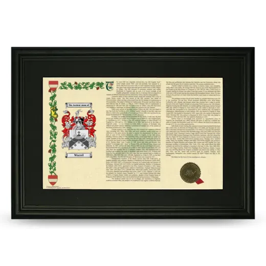 Warrel Deluxe Armorial Landscape Framed- Black