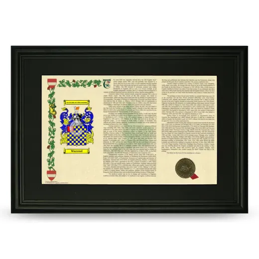 Warrend Deluxe Armorial Landscape Framed- Black