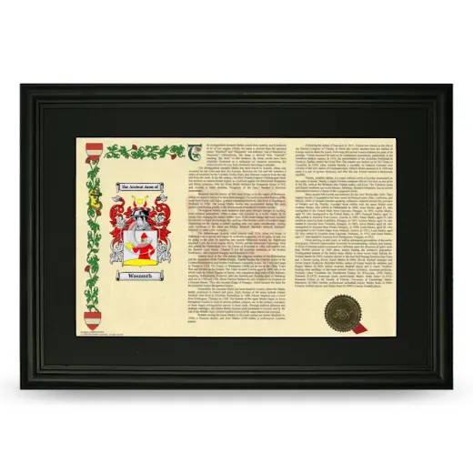 Wasmuth Deluxe Armorial Landscape Framed- Black