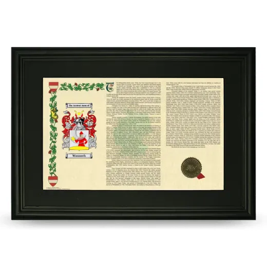 Wasmuth Deluxe Armorial Landscape Framed- Black
