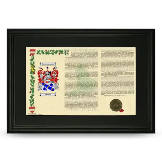 Wassil Deluxe Armorial Landscape Framed- Black